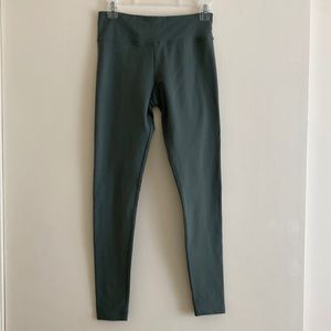 Danskin leggings, S/P.  Dark sage, excellent condition. 86% nylon, 14% spandex